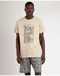 Трикотажная мужская короткая пижама цвета верблюжьей шерсти, цвет Camel Admas