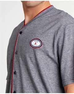 Мужская короткая открытая пижама из пике трикотажа темно-синего цвета, тёмно-синий Admas