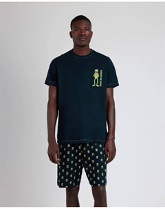 Мужская короткая трикотажная пижама темно-синего цвета, тёмно-синий Disney