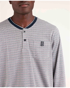 Мужская длинная синяя трикотажная пижама, синий Admas