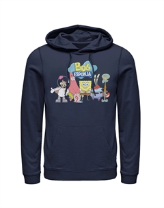 Мужская толстовка с рисунком Губка Боб Квадратные Штаны Bob Esponja Happy Group Shot, синий Nickelodeon
