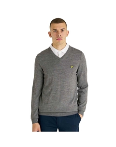 Свитер Tonal Eagle V Neck, серый Lyle & scott
