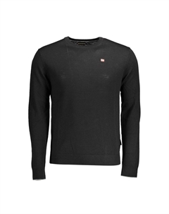 Черный шерстяной мужской свитер Napapijri