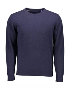 Синий шерстяной мужской свитер Gant