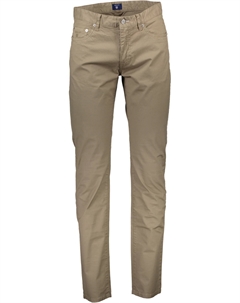 Бежевые хлопковые мужские брюки Gant