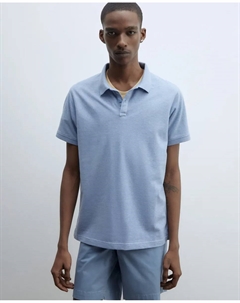 Поло из пике, синий Сфера