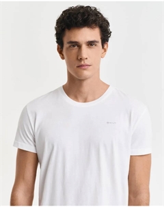 Комплект из двух маек с короткими рукавами и круглым вырезом, белый Gant