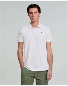 Мужская рубашка-поло из хлопка, стандартного кроя, белый Scalpers