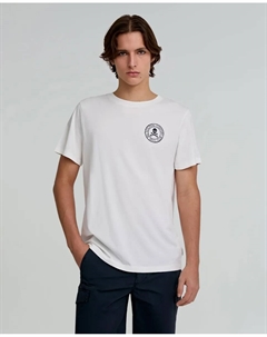 Мужская хлопковая футболка с короткими рукавами, белый Scalpers