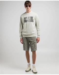 Мужская толстовка с круглым вырезом, светло-серый Replay