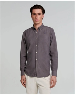 Мужская рубашка из хлопка, прямого кроя, серый Scalpers