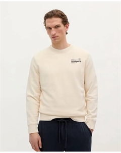 Мужская хлопковая толстовка с принтом на спине, белый Scalpers