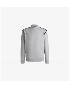 Свитшот из хлопковой смеси с прорезиненной отделкой и полосками, мультиколор Boss