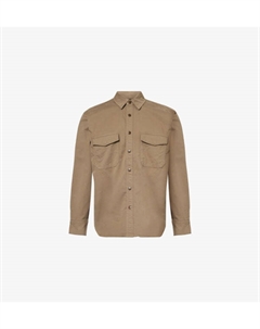 Рубашка свободного кроя из эластичного хлопка с пуговицами и накладными карманами, цвет darkarmy Rag & bone