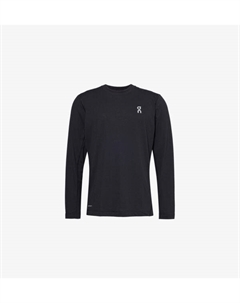 Футболка Train с длинным графическим принтом и круглым вырезом, черный On running