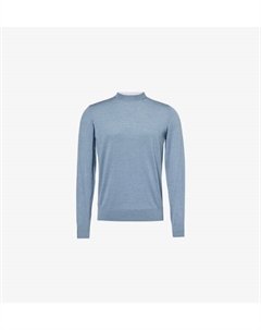 Вязаный джемпер из смеси шерсти и шелка с полосками, серый Eleventy