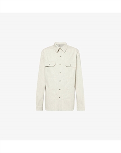 Рубашка джинсовая свободного кроя с раскладывающимся воротником и карманами на пуговицах, цвет dinge Rick owens