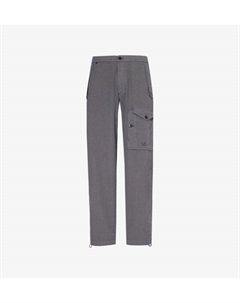 Брюки-Карго из хлопка с нашивкой-логотипом из микрорепса, цвет smoked pearl C.p. company