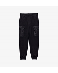 Спортивные штаны из хлопкового джерси Re-Nylon с флисом, черный Prada