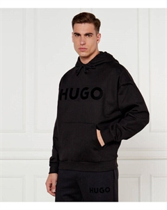 Толстовка мужская Ditchle свободного кроя однотонная, черный Hugo