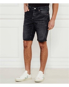 Шорты мужские джинсовые длинные, черный Replay