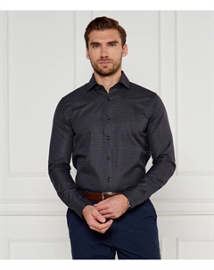 Рубашка мужская облегающего кроя с мелким принтом, черный Joop