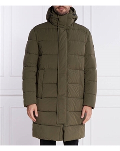Пальто мужское утепленное длинное, зеленый Joop