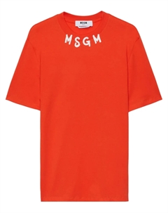 Футболка с логотипом, красный Msgm