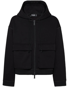 Худи Icon на молнии, черный Dsquared2