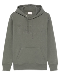 Худи с тисненым логотипом, зеленый Gant