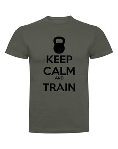 Футболка Keep Calm And Train, зеленый Kruskis