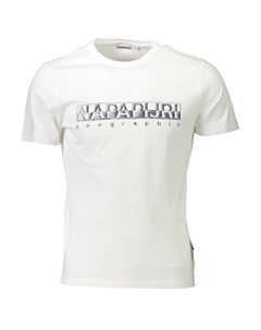 Белая хлопковая мужская футболка Napapijri