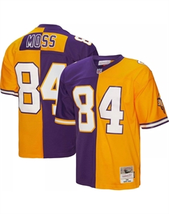 Мужская футболка Randy Moss фиолетового/золотого цвета Minnesota Vikings 1998 Split Legacy Replica Jersey Mitchell and ness