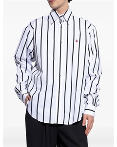 Рубашка в полоску с изображением черепа Александра Маккуина, белый Alexander mcqueen