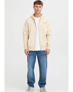 Толстовка на молнии HENNE, бежевый Solid