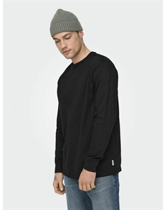 Топ с длинными рукавами RUNDHALS, черный Only & sons
