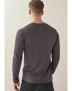 Топ с длинными рукавами CREW NECK SLIM FIT, темно-серый Next