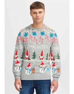 Джемпер BHCHRISTIAN XMAS, светло-серый Blend