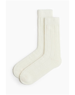 Носки в рубчик, белый H&m