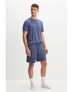 Трикотажная пижама с футболкой и шортами, синий H&m