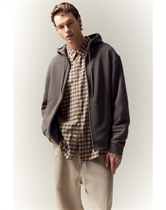 Куртка с капюшоном, стандартного кроя, серый H&m