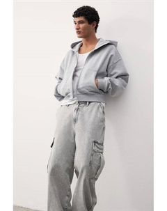Свободные джинсы-карго, серый H&m