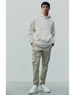 Брюки-Карго из твила, стандартного кроя, бежевый H&m