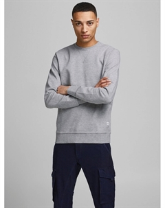 Толстовка Basic Sweater Langarm Rundhals Pullover JJEBASIC, серый Jack & jones