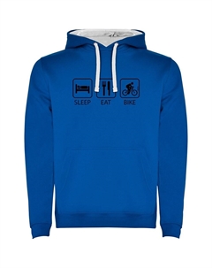 Худи Sleep Eat And Bike Two-Colour, синий Kruskis