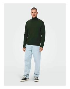 Джемпер ONSPHIL ROLL NECK, темно-зеленый Only & sons