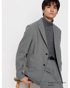 Пиджак Airsense шерстяная, серый Uniqlo