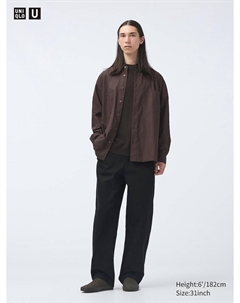 Широкие брюки-чинос, цвет 09 черный Uniqlo