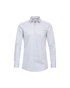 Мужская деловая рубашка однотонного современного кроя, голубой Venti