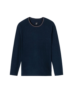 Пижамный топ Mix+Relax с круглым вырезом для мужчин, цвет 804 Nachtblau Schiesser